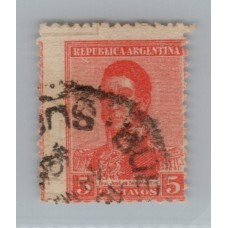 ARGENTINA 1918 GJ 478 ESTAMPILLA USADA FILIGRANA SERRA BOND U$ 18